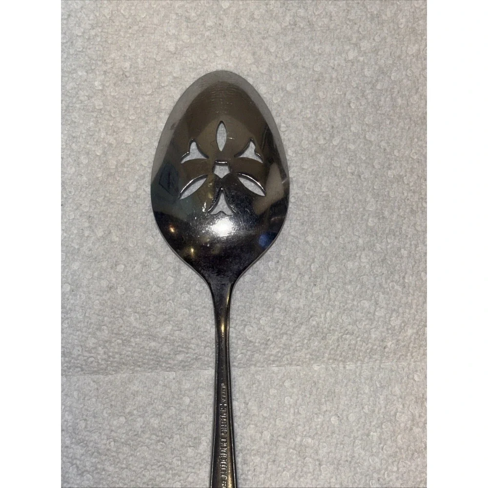 MCM Stainless Flatware Spring Bouquet Made In Korea Stainless One Slotted Spoon